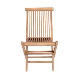 Lot de 2 chaises de jardin en bois pliante
