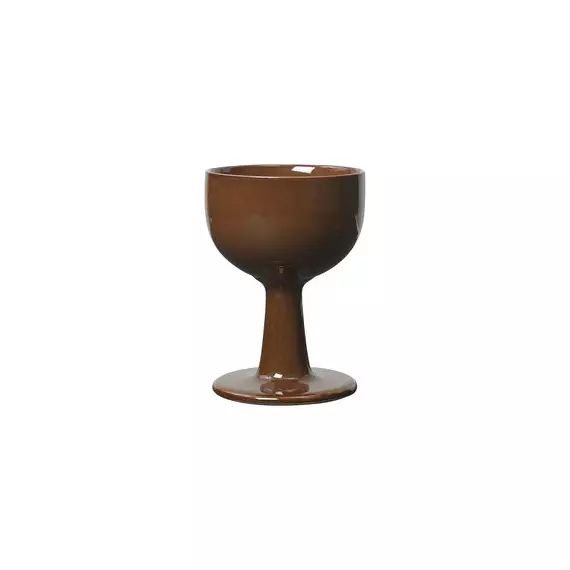 Verre à vin Floccula en Céramique, Grès – Couleur Marron – 9 x 9 x 12.5 cm – Designer Trine Andersen