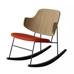 Rocking chair The Penguin en Bois, Placage de chêne – Couleur Bois naturel – 56 x 85 x 74 cm – Designer Ib Kofod-Larsen