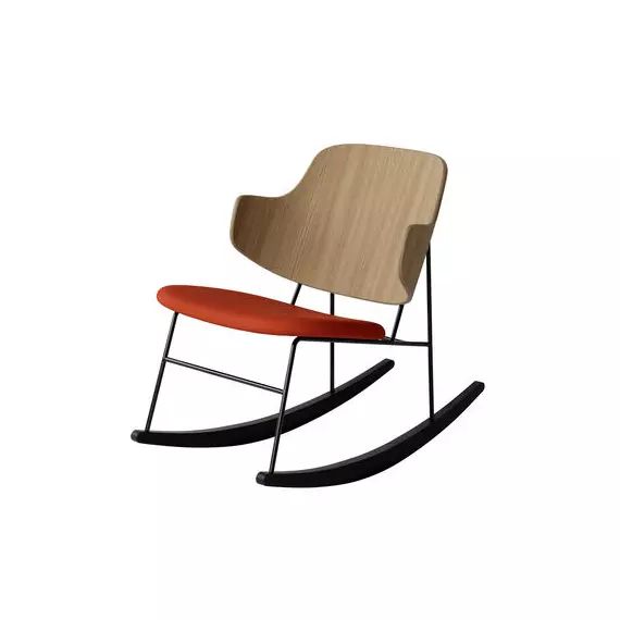 Rocking chair The Penguin en Bois, Placage de chêne – Couleur Bois naturel – 56 x 85 x 74 cm – Designer Ib Kofod-Larsen