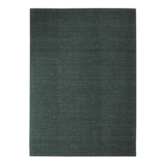 Tapis en laine et coton vert foncé 160×230
