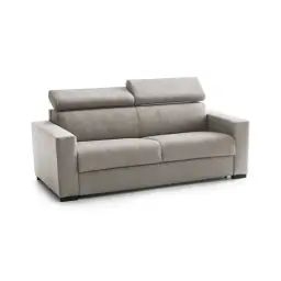 Canapé fixe 3 places en tissu gris tourterelle