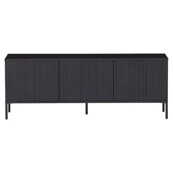Meuble TV en bois L150cm noir