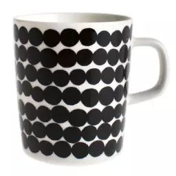 Mug Tasses & mugs en Céramique, Porcelaine émaillée – Couleur Noir – 8 x 10 x 9 cm – Designer Sami Ruotsalainen
