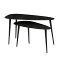 image de tables basses & appoint scandinave 2 tables basses en métal noir