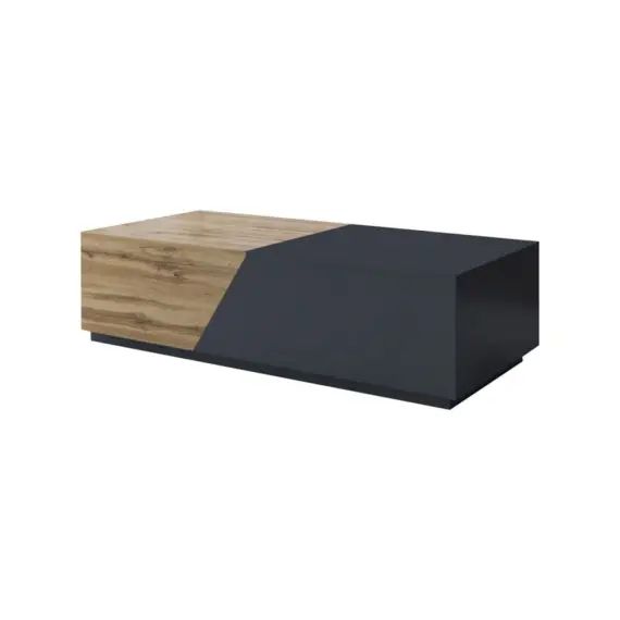 Table basse style Industriel 124 cm Bois / Gris
