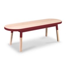 Table basse banc – 140 cm  – rouge de pluduno