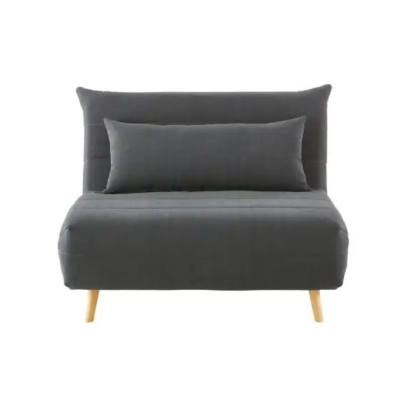 Banquette convertible 1 place gris anthracite Nio
