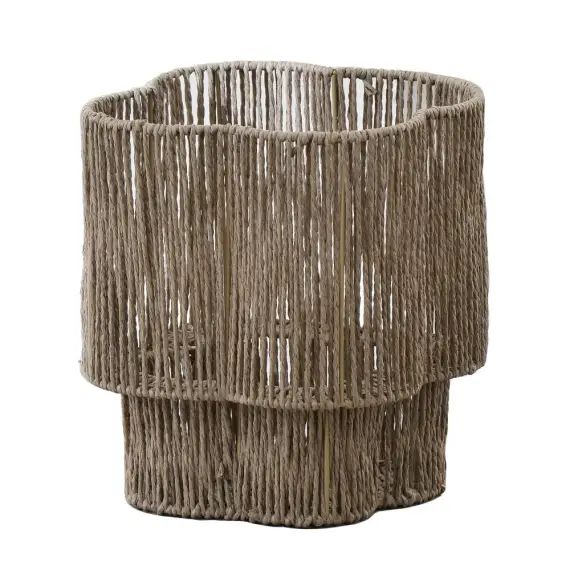 Cache-pot d&rsquo;intérieur en fibres naturelles beige