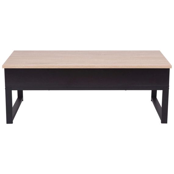 Table basse relevable  LOGAN coloris noir/chêne