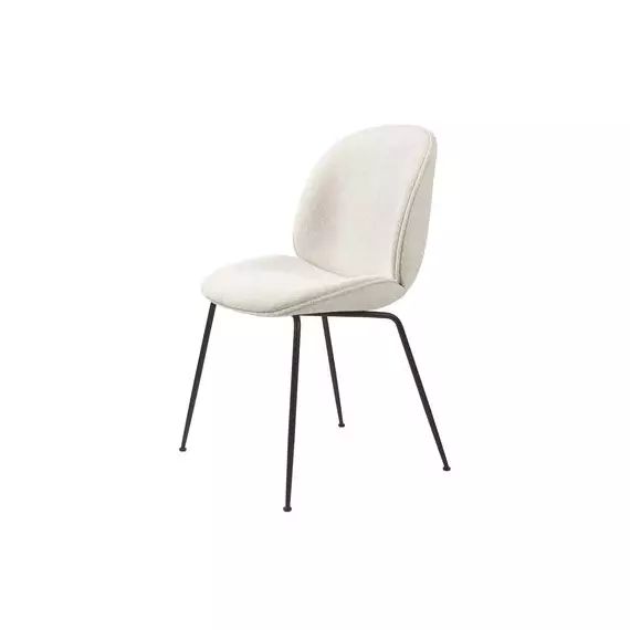 Chaise rembourrée Beetle en Tissu, Acier laqué – Couleur Blanc – 55 x 69.93 x 87 cm – Designer GamFratesi