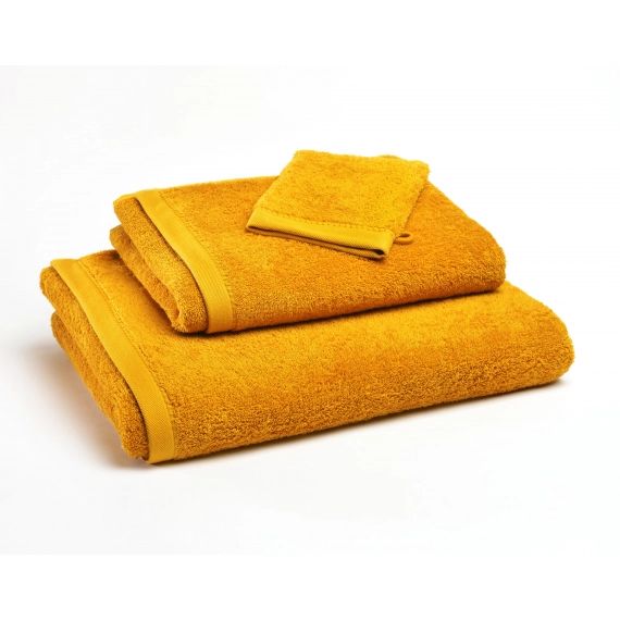 Drap de bain jaune mimosa 100×150 en coton bio