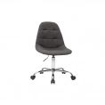 image de chaises de bureau scandinave Fauteuil de bureau design tissu gris foncé COX