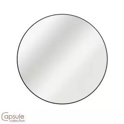 Miroir rond Circle noir diam.51 cm