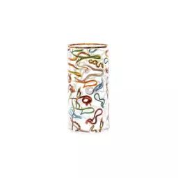 Vase Toilet Paper en Verre, Or véritable – Couleur Multicolore – 15 x 15 x 30 cm – Designer Maurizio Cattelan