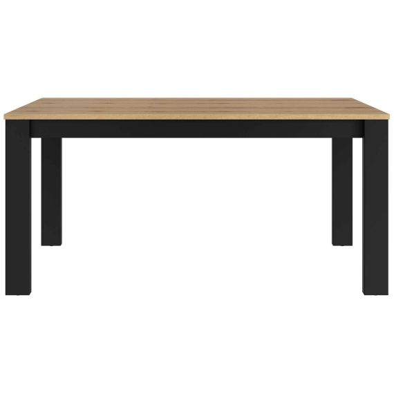 Table fixe 160 cm MANCHESTER coloris bois/ noir