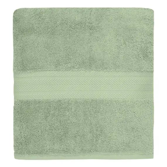 Drap de bain uni 550gr/m²  Sauge 100×150