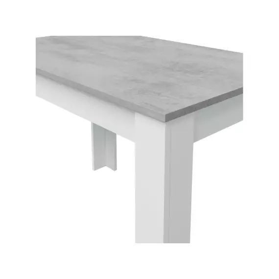 Table à manger THEA extensible L140/190cm – Blanc brillant – 190 x 90 x 78 cm – Usinestreet