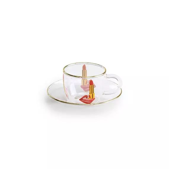 Tasse à café Toilet Paper en Verre, Verre borosilicaté – Couleur Multicolore – 15.33 x 15.33 x 8.8 cm – Designer Elliott Erwitt