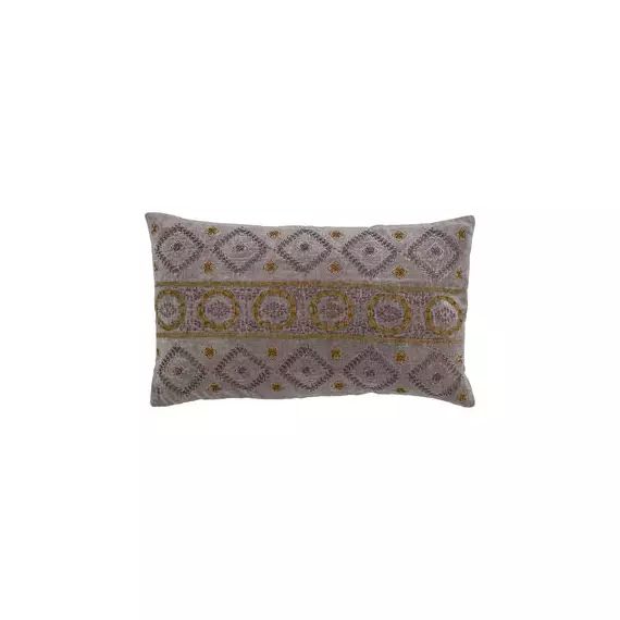 Coussin Coussin en Tissu, Polyester – Couleur Violet – 60 x 35 x 5 cm
