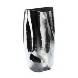 Vase Cloud en Métal, Aluminium poli – Couleur Métal – 21.5 x 21.5 x 43.5 cm – Designer