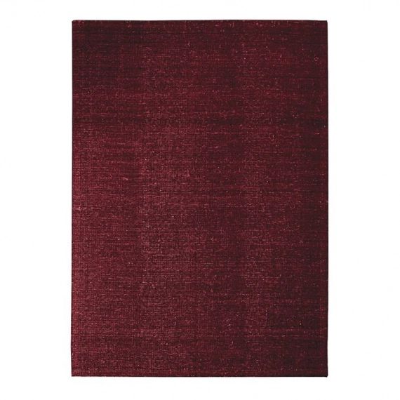 Tapis en laine et coton rouge foncé 160×230