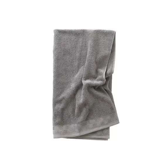 Drap de bain Gris Etain bouclette jacquard gris 90 x 150 cm