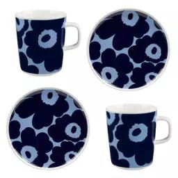 Set vaisselle Tasses & mugs en Céramique, Grès – Couleur Bleu – 15 x 15 x 10 cm – Designer Maija Isola