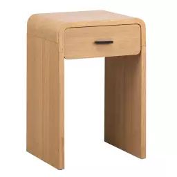 Table de chevet 1 tiroir en bois marron