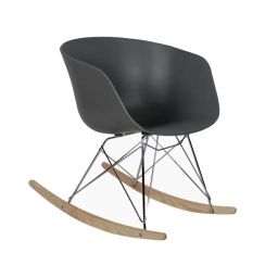 Chaise à bascule scandinave design gris