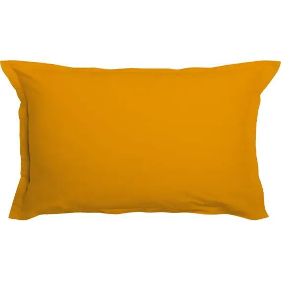 Taie d&rsquo;oreiller coton jaune 50×70 cm