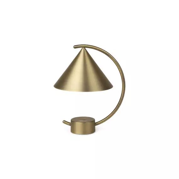 Lampe sans fil rechargeable Meridian en Métal, Métal plaqué laiton – Couleur Or – 20.9 x 30 x 26 cm – Designer Regular Company