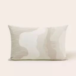 Housse de coussin SELENIE beige minéral