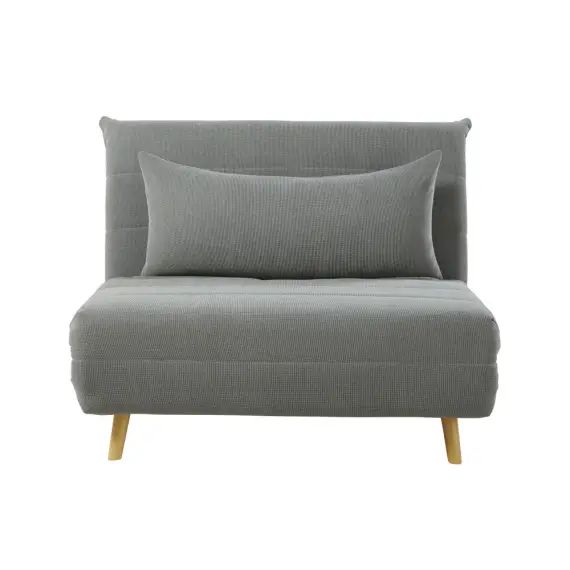 Banquette convertible design 1 place gris clair Nio