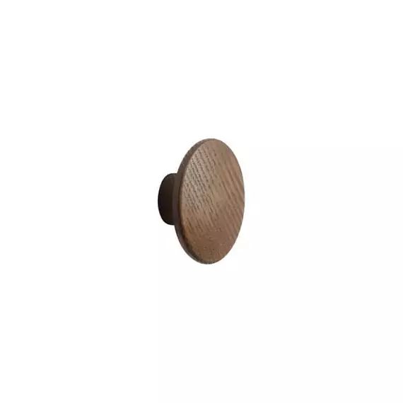 Patère The dots en Bois, Frêne teinté – Couleur Marron – 6.5 x 6.5 x 5 cm – Designer Lars Tornoe