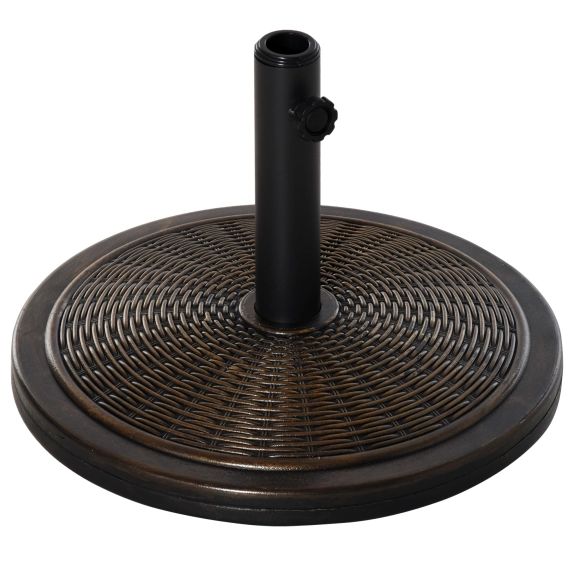 Pied de parasol rond poids net 13 Kg noir bronze