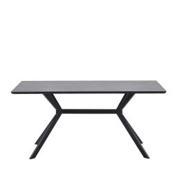 Table à manger en bois et métal 160x90cm noir