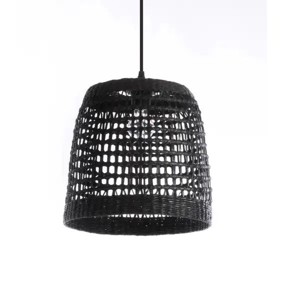 Suspension en rotin noir d. 30 cm