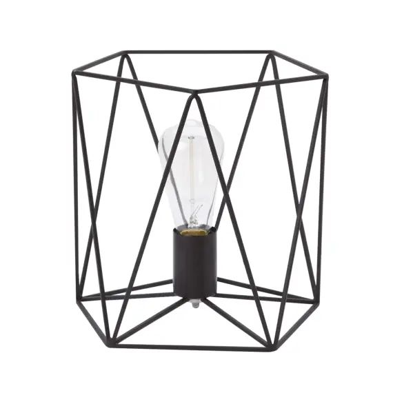Lampe en métal noir h.26 cm