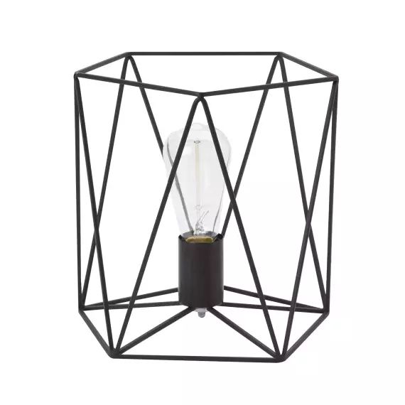 Lampe en métal noir h.26 cm