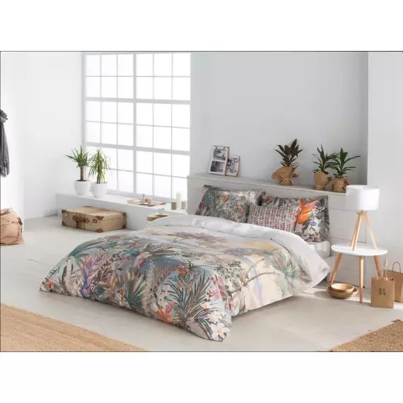 Housse de couette imprimé en percale Coton Multicolore 140×200 cm