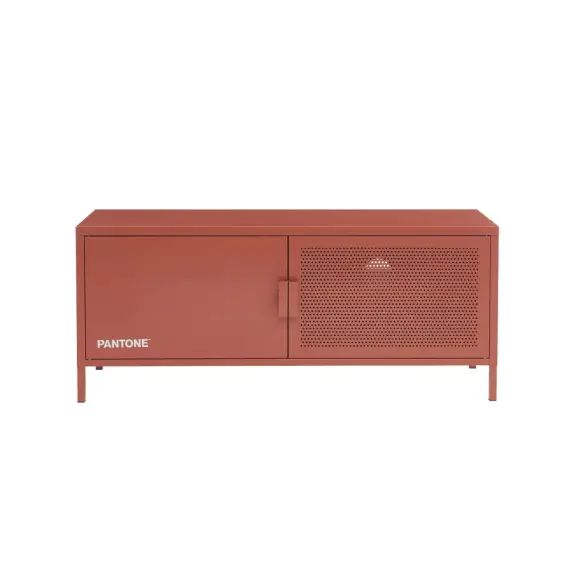 Meuble tv  métal terracotta l120cm