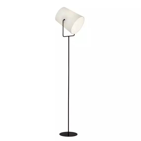 Lampadaire métal tissu h159cm noir