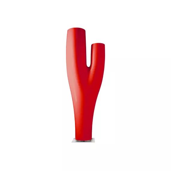 Pot de fleurs Missed tree en Plastique, Acier brossé – Couleur Rouge – 75 x 75 x 200 cm – Designer Jean-Marie Massaud