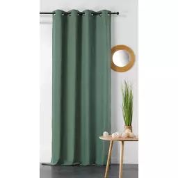 Rideau en coton et chanvre coton vert 240×135