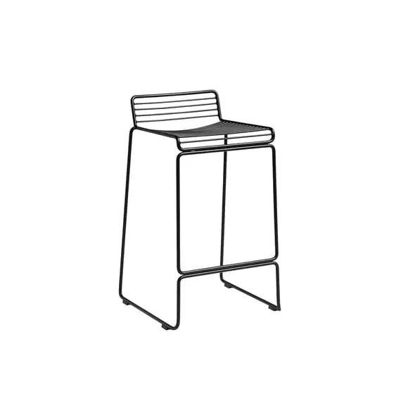 Tabouret de bar Hee en Métal, Acier laqué – Couleur Noir – 43 x 71.14 x 76 cm – Designer Hee Welling