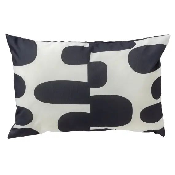Housse de coussin d&rsquo;extérieur gris 40×60 cm avec motif