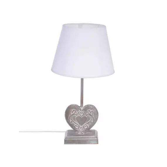 Lampe à poser en bois coeur – Atmosphera