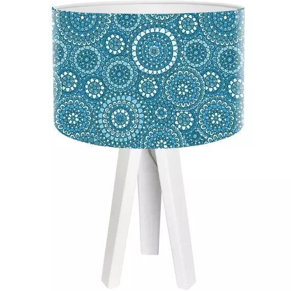 Lampe de chevet Bois Bleu 30x30x45 cm