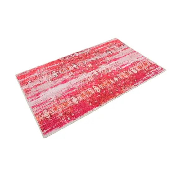 Tapis de bain vintage tons de rouge  70×120